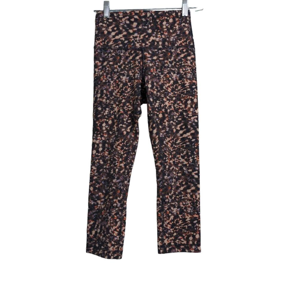 Lululemon Wunder Train High-Rise Crop 21" Leggings Pants Spotted Yoga Capris 4